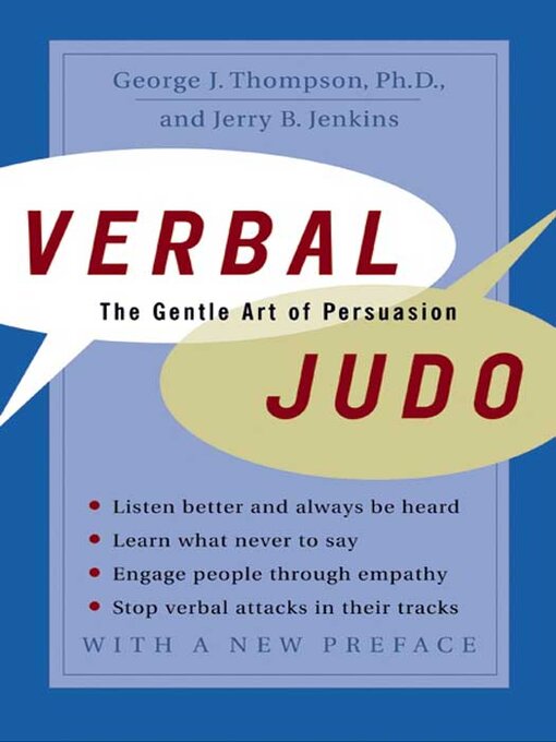 Title details for Verbal Judo by George J. Thompson, PhD - Available